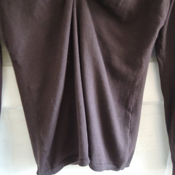 Halogen Brown Viscose Knit Knot Front Sweater S - Picture 4 of 8